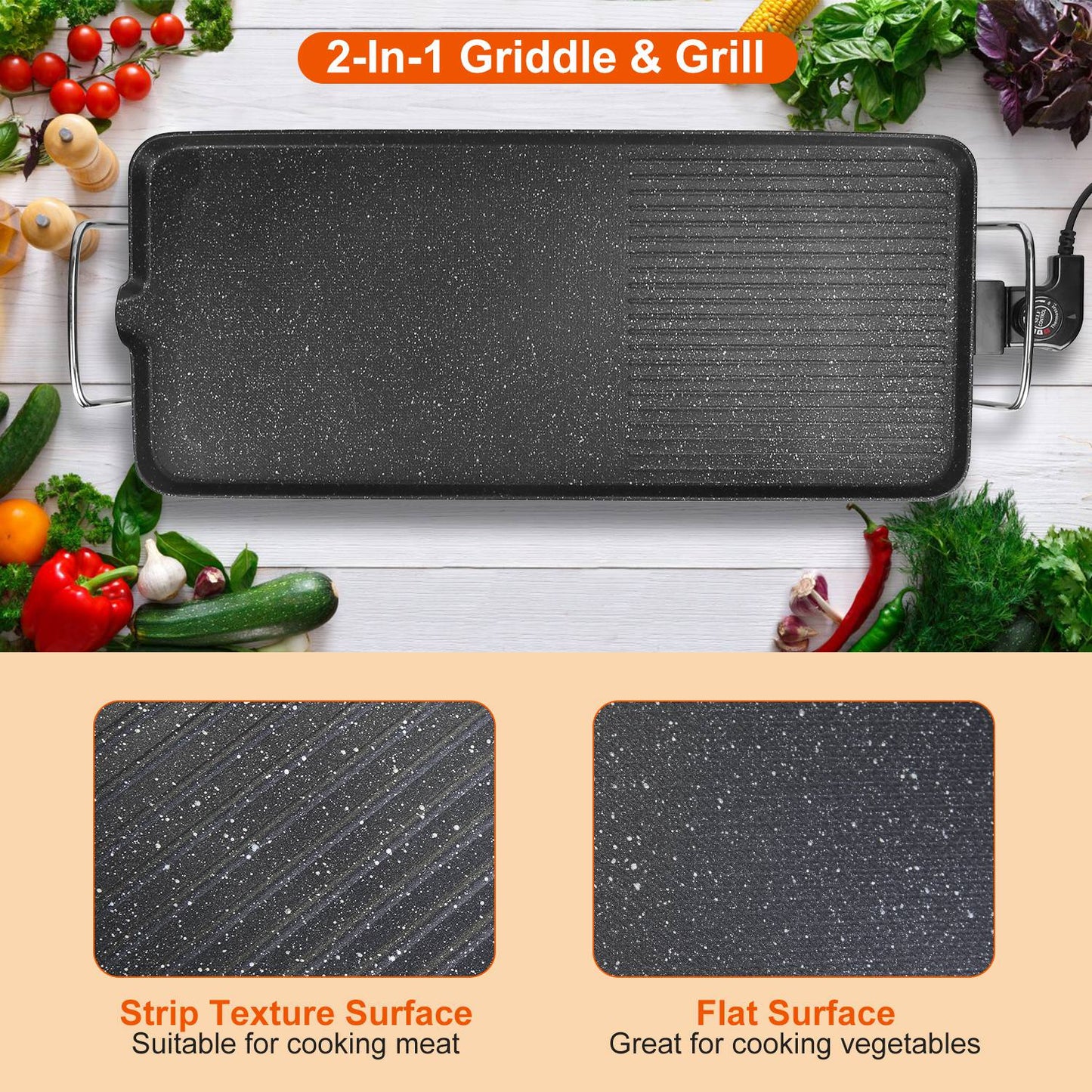 Electric BBQ Grill Griddle