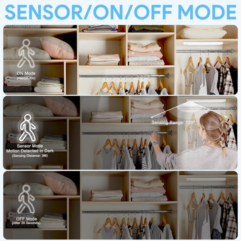 Motion Sensor LED Light, Rechargeable, Easy Magnetic Installation For Indoor Use