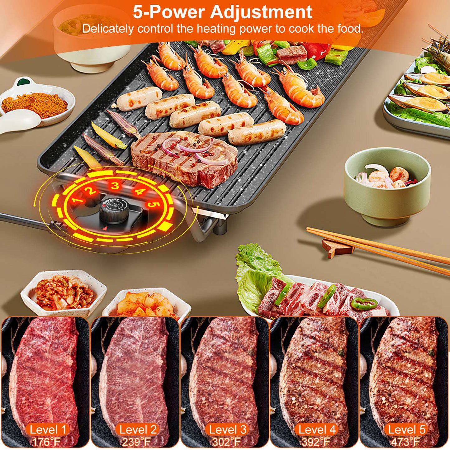 Electric BBQ Grill Griddle