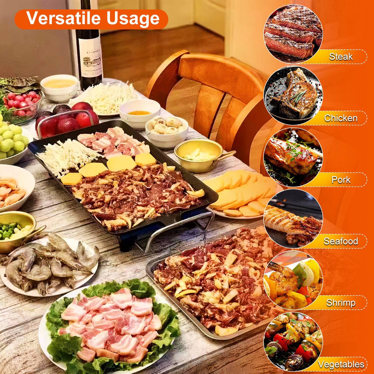 Electric BBQ Grill Griddle